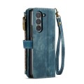 For Samsung Galaxy Z Fold5 CaseMe C30 Multifunctional Card Slots Zipper Phone Leather Phone Case(Blu