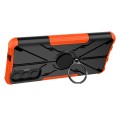 For Tecno Pova 3 Armor Bear Shockproof PC + TPU Phone Case with Ring Holder(Orange)