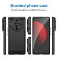 For Xiaomi 12S Ultra Brushed Texture Carbon Fiber TPU Case(Black)