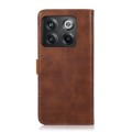 For OnePlus Ace Pro / 10T KHAZNEH Dual-color Cowhide Texture Leather Phone Case(Brown)