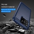 For Xiaomi Redmi 10 Power Brushed Texture Carbon Fiber TPU Case(Navy Blue)