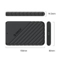 ORICO 25PW1-C3 USB to Type-C 2.5 inch External Storage Hard Drive Case(Black)