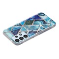 For Samsung Galaxy A32 4G Electroplated Marble Pattern TPU Phone Case(Blue and Green)