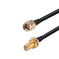 RP-SMA Male to RP-SMA Female RG174 RF Coaxial Adapter Cable, Length: 50cm