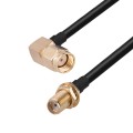 PR-SMA Male Elbow to SMA Female RG174 RF Coaxial Adapter Cable, Length: 1m
