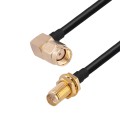 RP-SMA Male Elbow to RP-SMA Female RG174 RF Coaxial Adapter Cable, Length: 1m