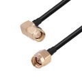 SMA Male Elbow to SMA Male RG174 RF Coaxial Adapter Cable, Length: 1m