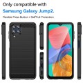 For Samsung Galaxy Jump2 Brushed Texture Carbon Fiber TPU Phone Case(Black)