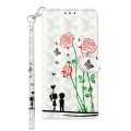 For OPPO A54 5G / A74 5G 3D Painted Leather Phone Case(Couple Rose)
