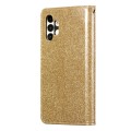 For Samsung Galaxy A13 Glitter Powder Love Leather Phone Case(Gold)