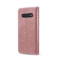 For Samsung Galaxy S10 Glitter Powder Love Leather Phone Case(Pink)