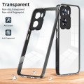 For OPPO A77 5G 3 in 1 Clear TPU Color PC Frame Phone Case(Black)
