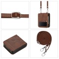 For Samsung Galaxy Z Flip3 5G Crossbody Football Texture Leather Phone Case(Brown)