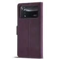 For Xiaomi Poco X4 Pro 5G Forwenw Dual-side Buckle Leather Phone Case(Wine Red)