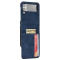 For Samsung Galaxy Z Flip3 5G Skin-feeling Half-split External Card Slot Folding Phone Case(Blue)