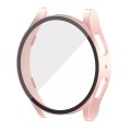 For Samsung Galaxy Watch5 44mm PC + Tempered Glass Integrated Protective Watch Case(Rose Gold)