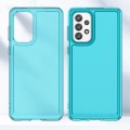 For Samsung Galaxy A73 Candy Series TPU Phone Case(Transparent Blue)
