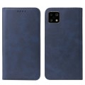 For Sharp Aquos Sense 4 Magnetic Closure Leather Phone Case(Blue)