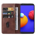 For Samsung Galaxy A01 Core / M01 Core Magnetic Closure Leather Phone Case(Brown)