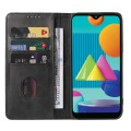 For Samsung Galaxy M01 Magnetic Closure Leather Phone Case(Black)