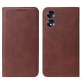 For Honor 70 Magnetic Closure Leather Phone Case(Brown)