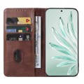 For Honor 70 Magnetic Closure Leather Phone Case(Brown)
