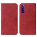 For Huawei Nova 7 SE 5G Youth Magnetic Closure Leather Phone Case(Red)