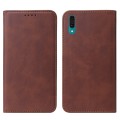 For Huawei Y9 2019 Magnetic Closure Leather Phone Case(Brown)