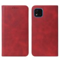 For Realme C11 2021 Magnetic Closure Leather Phone Case(Red)