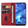 For OPPO Reno4 Magnetic Closure Leather Phone Case(Red)