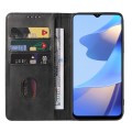 For OPPO A16s Magnetic Closure Leather Phone Case(Black)