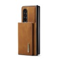 For Samsung Galaxy Z Fold3 5G DG.MING M1 Series 3-Fold Multi Card Wallet  Phone Case(Brown)