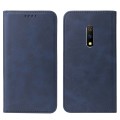 For Realme X Magnetic Closure Leather Phone Case(Blue)