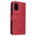 For Samsung Galaxy S20 FE GQUTROBE Right Angle Leather Phone Case(Red)