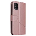 For Samsung Galaxy A31 GQUTROBE Right Angle Leather Phone Case(Rose Gold)