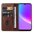For Realme C25s Magnetic Closure Leather Phone Case(Brown)