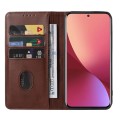 For Xiaomi 12 Magnetic Closure Leather Phone Case(Brown)
