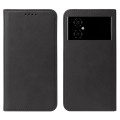 For Xiaomi Poco M4 5G Magnetic Closure Leather Phone Case(Black)
