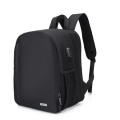 CADeN D6 IV Expandable Camera Backpack Shoulders Camera Lens Bag, Size:28 x 17 x 38cm(Black)