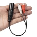 3713 3pin XLR Male to 2 x RCA Female Audio Cable, Length: 20cm
