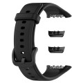 For OPPO Band 2 Solid Color Soft Silicone Watch Band(Black)