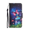 For Samsung Galaxy A20 / A30 Colored Drawing Leather Phone Case(Bottle Butterfly)