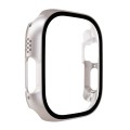 Tempered Glass Film PC Watch Case For Apple Watch Ultra 49mm / Apple Watch Ultra 2 49mm(Starlight)