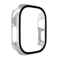 Tempered Glass Film PC Watch Case For Apple Watch Ultra 49mm / Apple Watch Ultra 2 49mm(Silver)