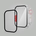 For Apple Watch Series 9 / 8 / 7 45mm Film PC Watch Case with Detachable Button (Transparent)