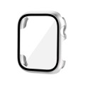 Tempered Glass Film PC Watch Case For Apple Watch Series SE 3&SE 2&6&SE&5&4 44mm(Silver)