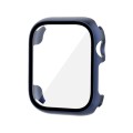 Tempered Glass Film PC Watch Case For Apple Watch Series 9 / 8 / 7 45mm(Midnight Blue)