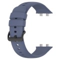 For OPPO Watch 3 Solid Color Soft Silicone Watch Band(Blue Grey)