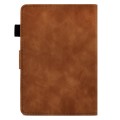For Amazon Kindle Paperwhite 4/3/2/1 Embossed Smile Flip Tablet Leather Case(Brown)