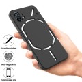For Nothing Phone 1 Pure Color Liquid Silicone Shockproof Phone Case(Black)